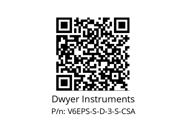   Dwyer Instruments V6EPS-S-D-3-S-CSA