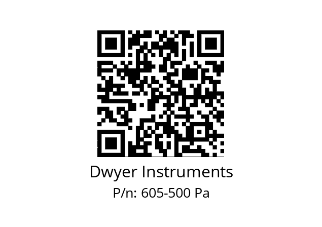   Dwyer Instruments 605-500 Pa