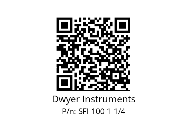   Dwyer Instruments SFI-100 1-1/4