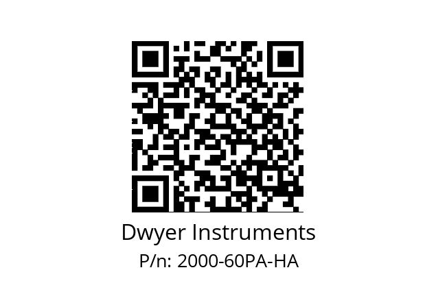   Dwyer Instruments 2000-60PA-HA