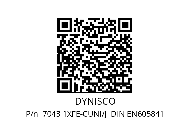   DYNISCO 7043 1XFE-CUNI/J  DIN EN605841