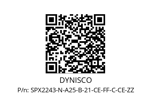   DYNISCO SPX2243-N-A25-B-21-CE-FF-C-CE-ZZ