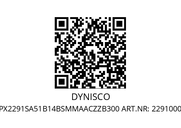   DYNISCO SPX2291SA51B14BSMMAACZZB300 ART.NR: 229100000169