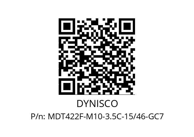   DYNISCO MDT422F-M10-3.5C-15/46-GC7