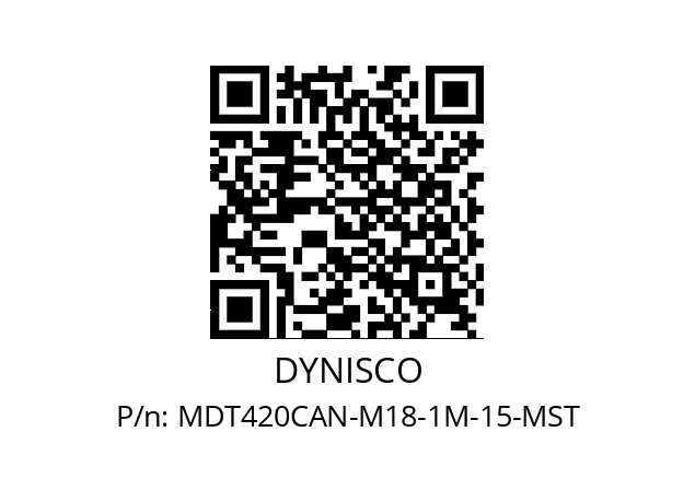   DYNISCO MDT420CAN-M18-1M-15-MST