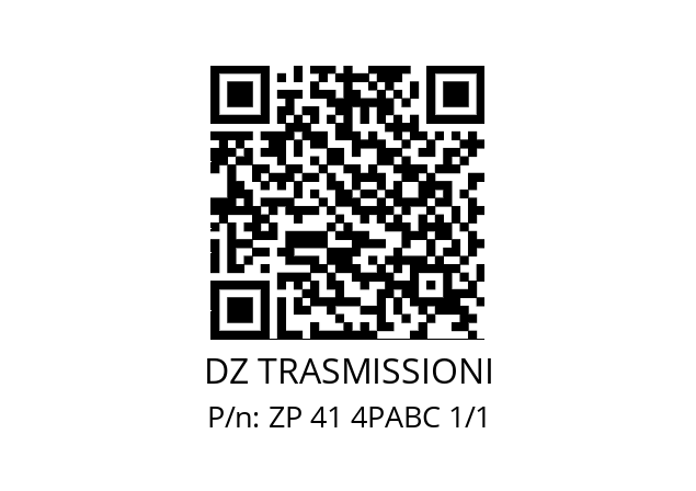   DZ TRASMISSIONI ZP 41 4PABC 1/1