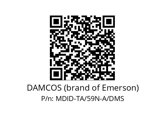   DAMCOS (brand of Emerson) MDID-TA/59N-A/DMS