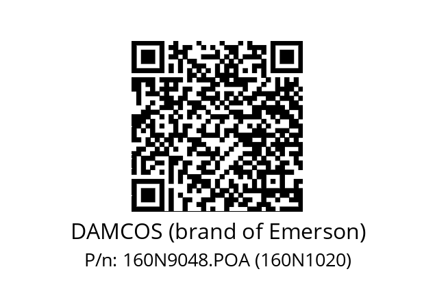   DAMCOS (brand of Emerson) 160N9048.POA (160N1020)