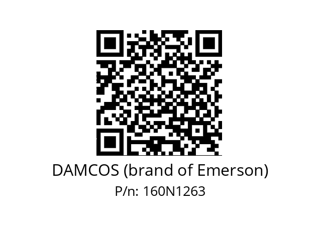   DAMCOS (brand of Emerson) 160N1263