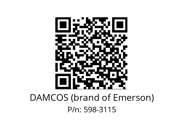   DAMCOS (brand of Emerson) 598-3115