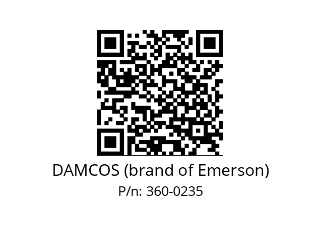   DAMCOS (brand of Emerson) 360-0235