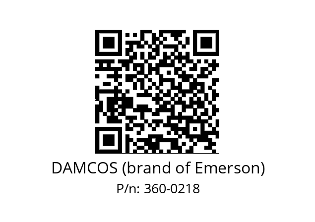   DAMCOS (brand of Emerson) 360-0218