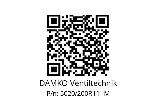   DAMKO Ventiltechnik 5020/200R11--M