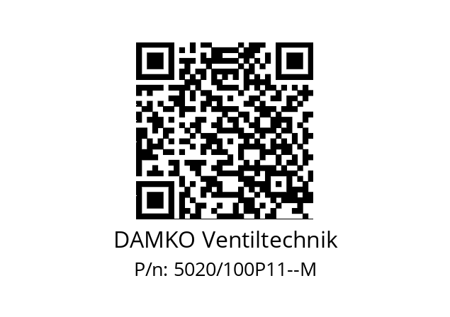   DAMKO Ventiltechnik 5020/100P11--M