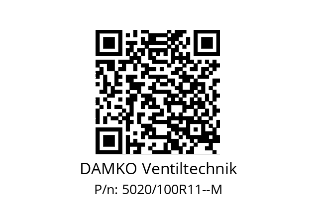   DAMKO Ventiltechnik 5020/100R11--M