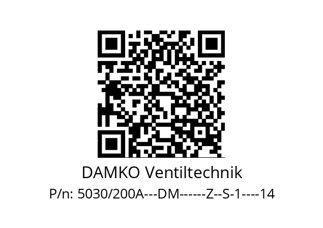   DAMKO Ventiltechnik 5030/200A---DM------Z--S-1----14