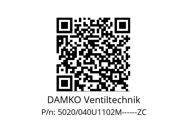   DAMKO Ventiltechnik 5020/040U1102M------ZC