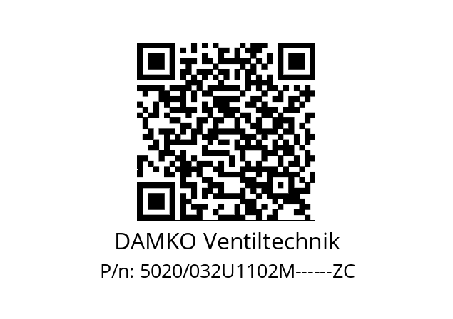   DAMKO Ventiltechnik 5020/032U1102M------ZC