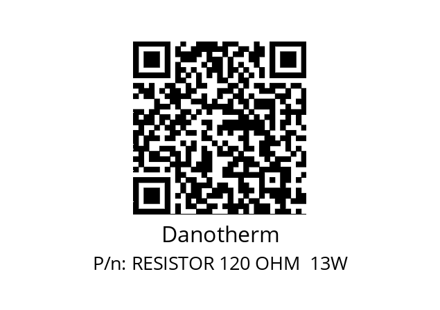   Danotherm RESISTOR 120 OHM  13W