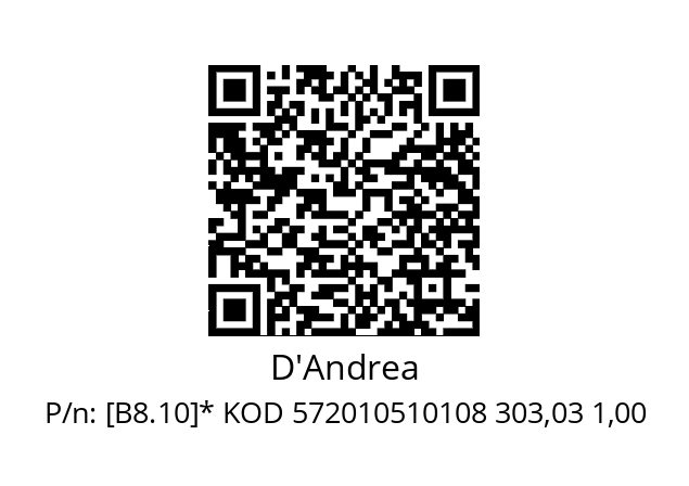   D'Andrea [B8.10]* KOD 572010510108 303,03 1,00