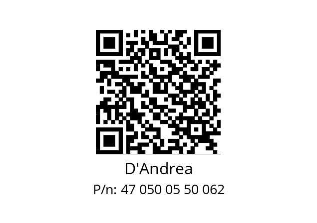   D'Andrea 47 050 05 50 062