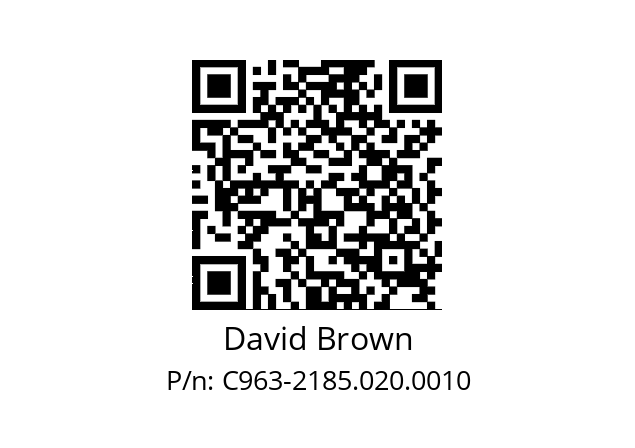   David Brown C963-2185.020.0010