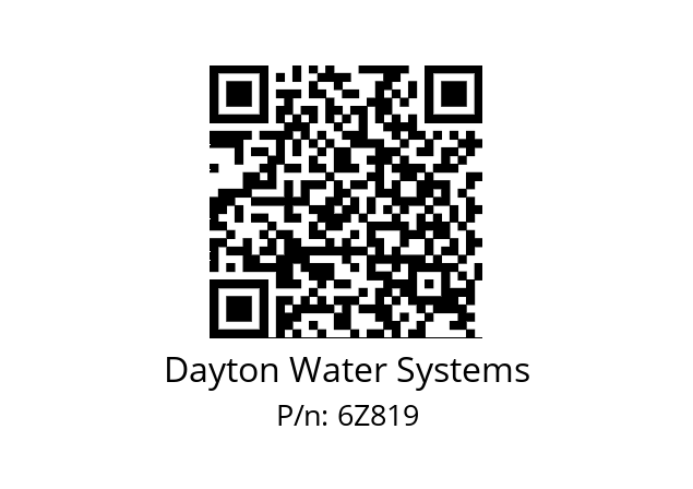   Dayton Water Systems 6Z819