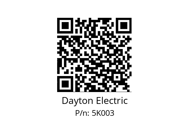   Dayton Electric 5K003