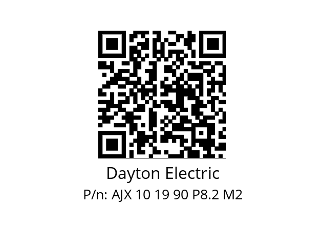   Dayton Electric AJX 10 19 90 P8.2 M2