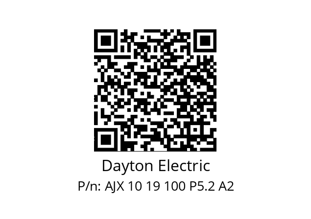   Dayton Electric AJX 10 19 100 P5.2 A2