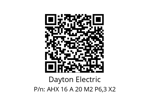   Dayton Electric AHX 16 A 20 M2 P6,3 X2