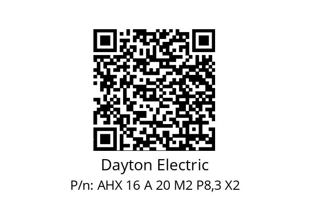   Dayton Electric AHX 16 A 20 M2 P8,3 X2