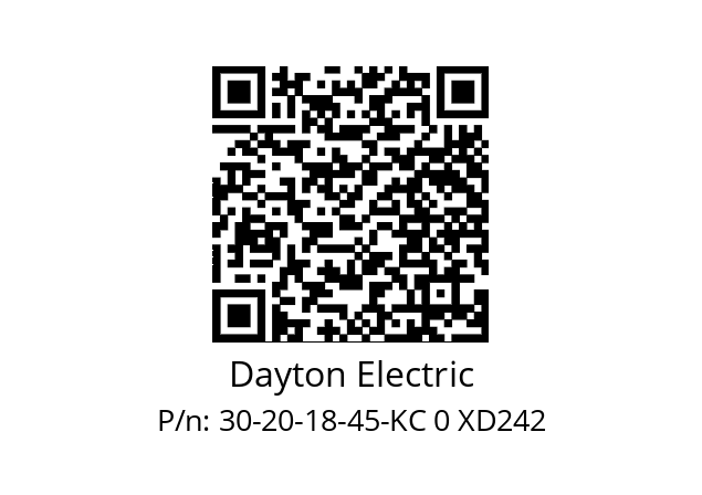   Dayton Electric 30-20-18-45-KC 0 XD242