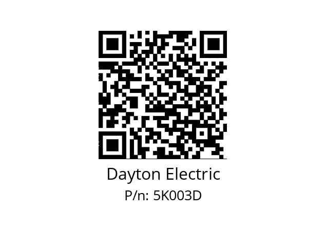   Dayton Electric 5K003D