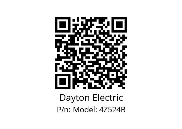   Dayton Electric Model: 4Z524B