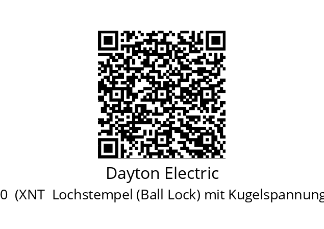   Dayton Electric BJX 13 19100 M2 P6,700  (XNT  Lochstempel (Ball Lock) mit Kugelspannung mit Abdruckstift, Jektole®)