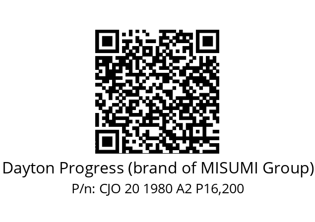   Dayton Progress (brand of MISUMI Group) CJO 20 1980 A2 P16,200