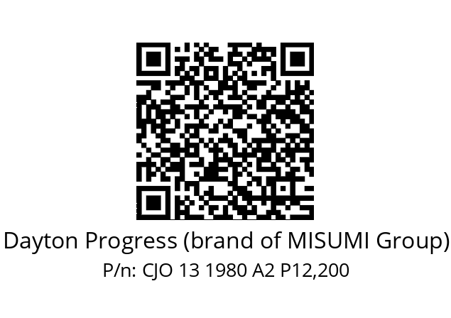   Dayton Progress (brand of MISUMI Group) CJO 13 1980 A2 P12,200