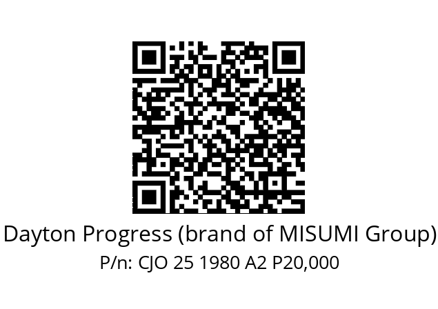   Dayton Progress (brand of MISUMI Group) CJO 25 1980 A2 P20,000