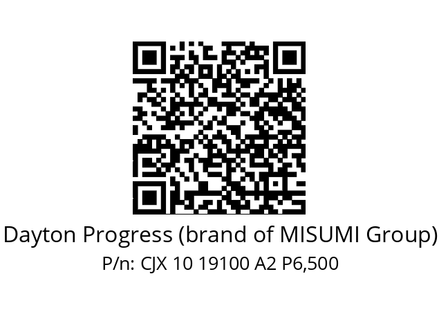   Dayton Progress (brand of MISUMI Group) CJX 10 19100 A2 P6,500