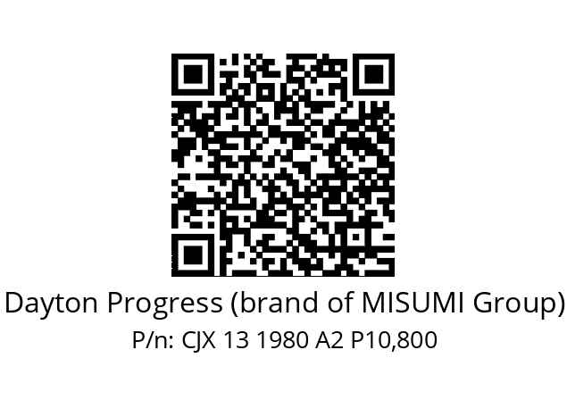   Dayton Progress (brand of MISUMI Group) CJX 13 1980 A2 P10,800