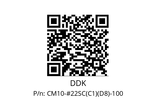   DDK CM10-#22SC(C1)(D8)-100