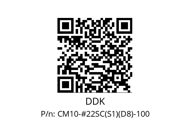   DDK CM10-#22SC(S1)(D8)-100