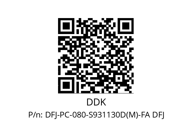   DDK DFJ-PC-080-S931130D(M)-FA DFJ