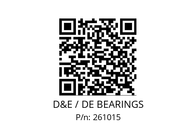   D&E / DE BEARINGS 261015