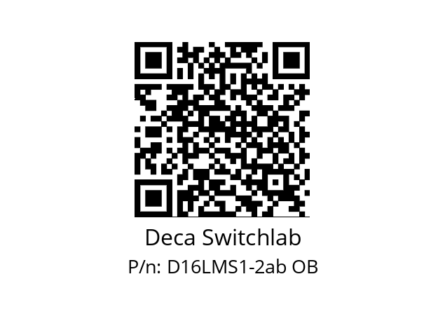   Deca Switchlab D16LMS1-2ab OB