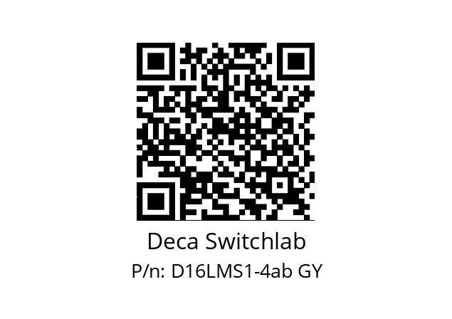   Deca Switchlab D16LMS1-4ab GY