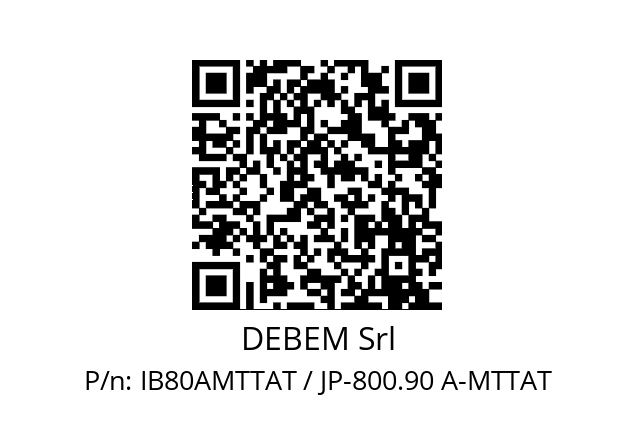   DEBEM Srl IB80AMTTAT / JP-800.90 A-MTTAT