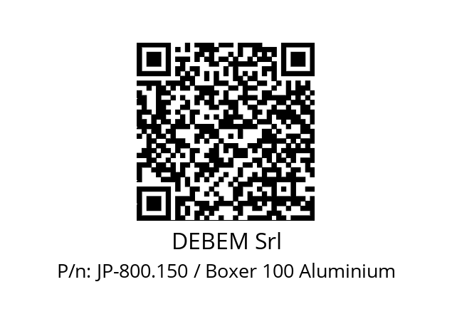   DEBEM Srl JP-800.150 / Boxer 100 Aluminium