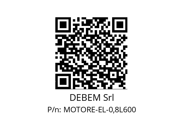   DEBEM Srl MOTORE-EL-0,8L600